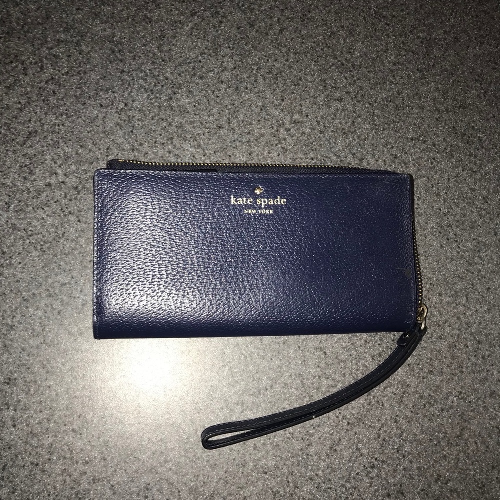 Kate Spade Navy Blue Wristlet